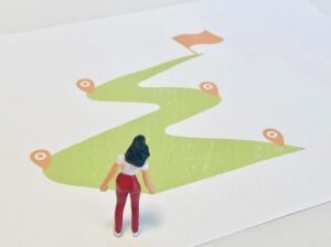 目標に向かって進もうとしているインフラエンジニアの女性