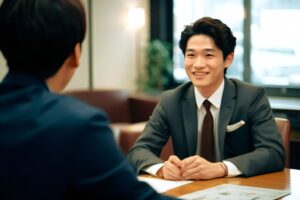 転職エージェントに相談する様子