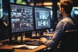 プログラミングをするWebエンジニアの男性