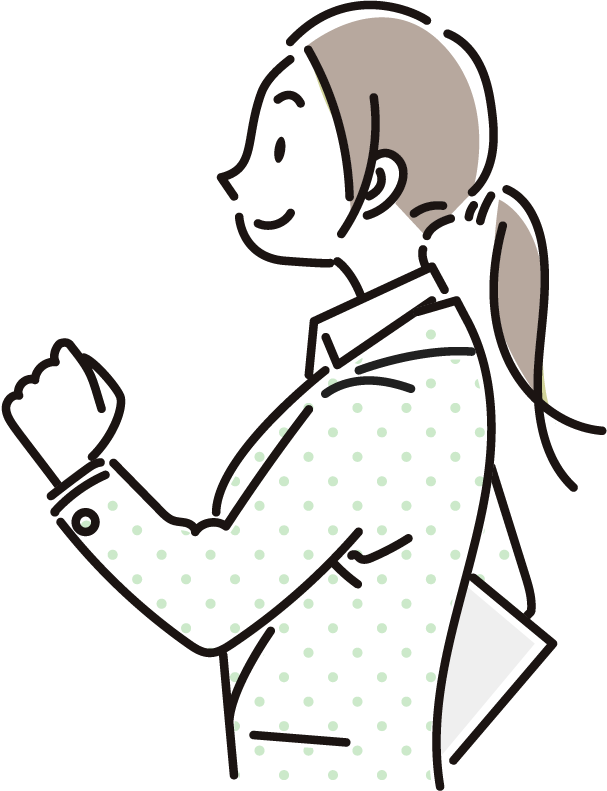 求職者がキャリアコンサルとの方を向いているイラスト