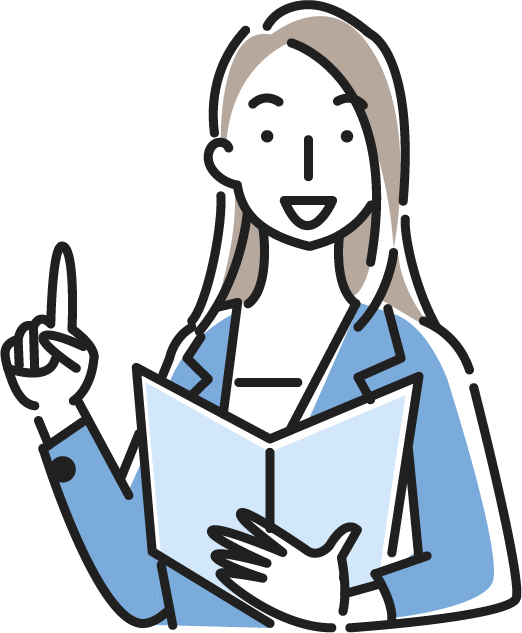 女性のキャリアアドバイザーのイラスト